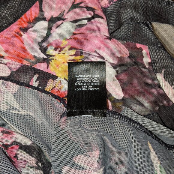 Johnny Was Jade Natalie Long Sleeve Mesh Tee Size XS in Juliette - Picture 8 of 10